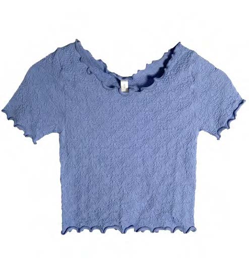 Girls' Seamless Jacquard Short Sleeve