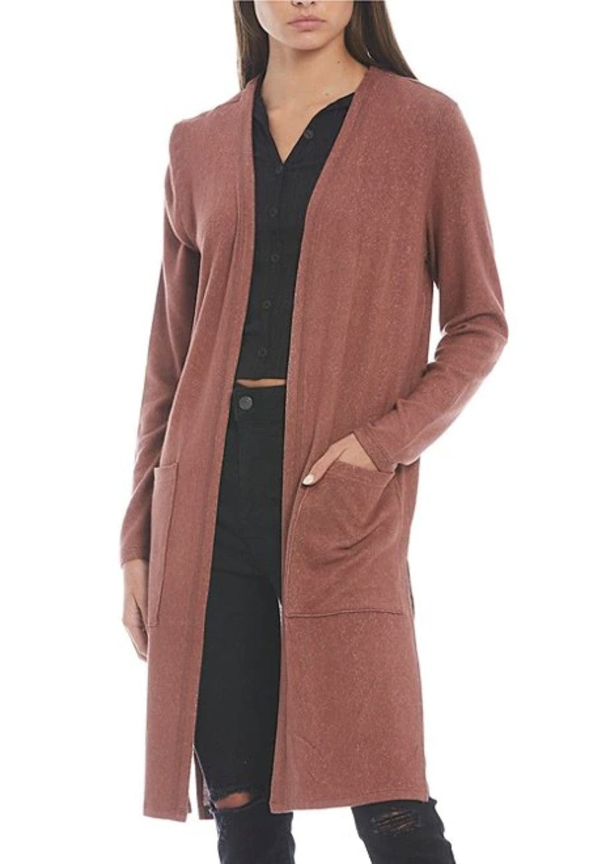Women's Lounge Long Pocket Cardigan