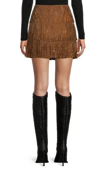 Women's Fringe Rhinestone Skirt image 6