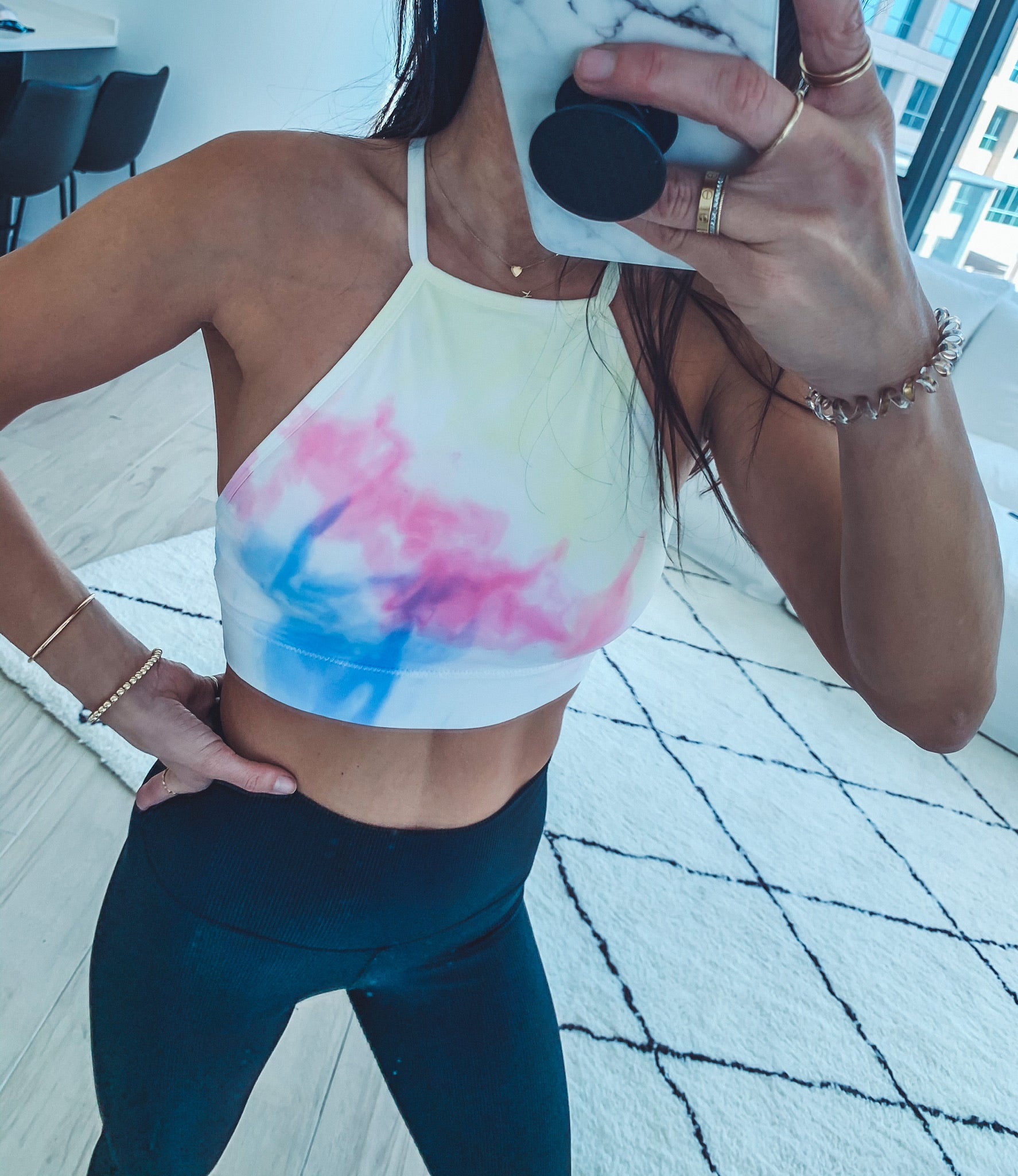 Tie Dye Bralette Sherbert image 1