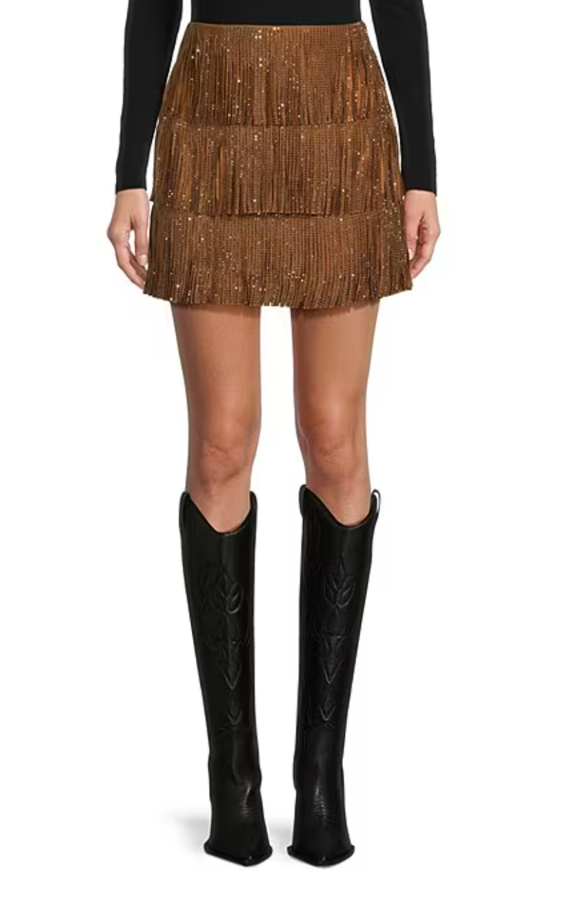 Women's Fringe Rhinestone Skirt image 5