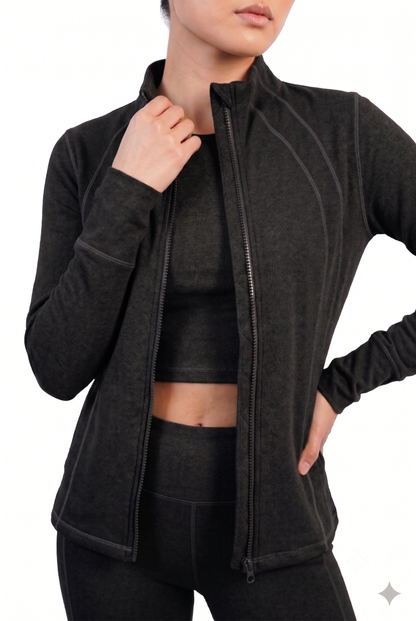 Brushed Heathered Jacket