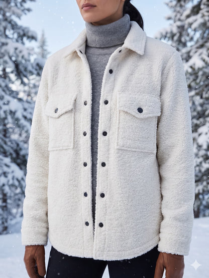 Women's Sherpa Button Up Jacket