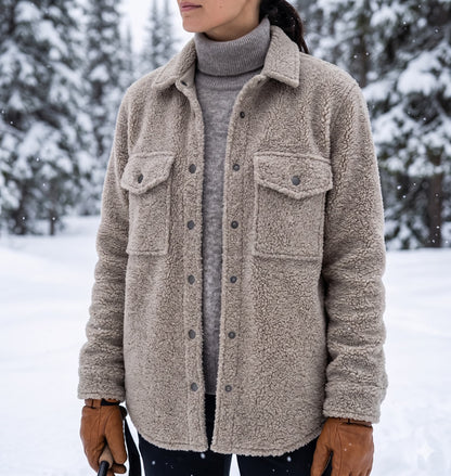 Women's Sherpa Button Up Jacket