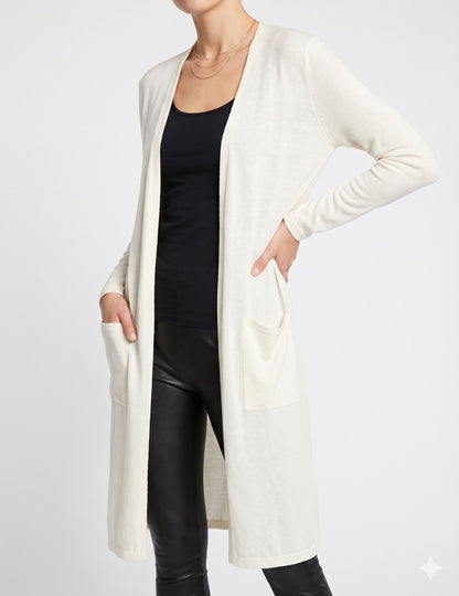 Women's Lounge Long Pocket Cardigan
