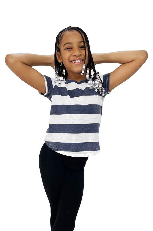 Girls Lounge Stripe Tee