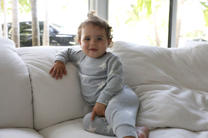 Kid's Heather Grey Star Lounge Set image 2
